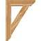 Ekena Millwork Traditional Slat Rough Sawn Bracket w/ Offset Brace, Western Red Cedar, 8"W x 32"D x 44"H BKT0806X32X44TRA06RWR - alternate 3